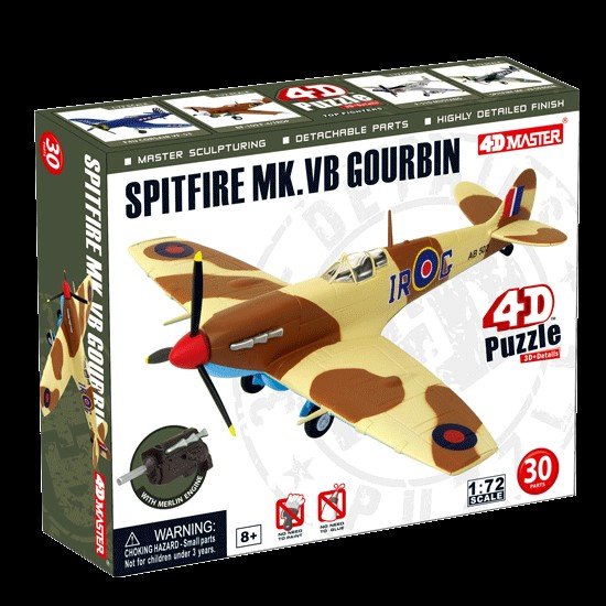 Об`ємний пазл Літак Spitfire MK.VB Gourbin, 4D Master