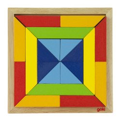 Пазл дерев'яний Світ форм-квадрат, Goki Пазл дерев'яний Світ форм-квадрат, Goki