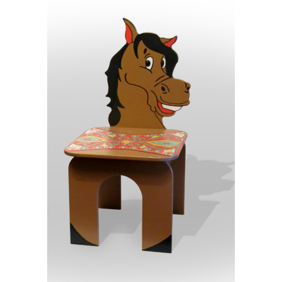 Дитячий стілець Кінь коричневий, ТМ Даруся