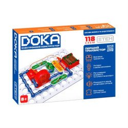 Електронний конструктор Перший транзистор 118 схем, Doka Електронний конструктор Перший транзистор 118 схем, Doka