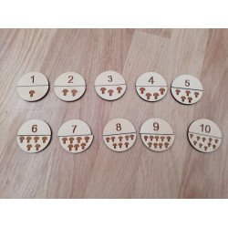 Половинки Посчитай грибочки в мешочке, ТМ Дивограй Половинки Посчитай грибочки в мешочке, ТМ Дивограй