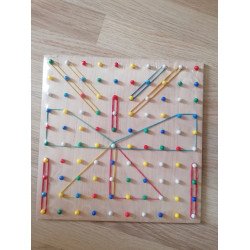Доска планшет Геометрические резиночки,  10х10 штырьков