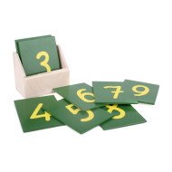 Цифри з шорсткого паперу Монтессорі