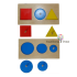 Геометричні пазли: коло/ трикутник/ квадрат