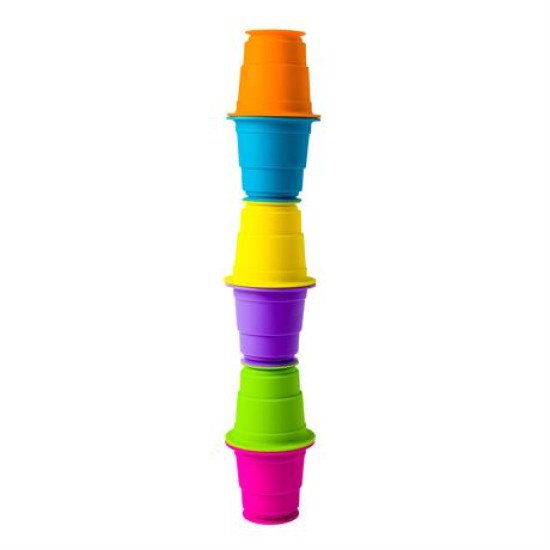 Іграшка тактильна М'які чашки Suction Kupz 6 шт., Fat Brain Toys