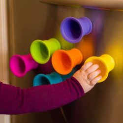 Іграшка тактильна М'які чашки Suction Kupz 6 шт., Fat Brain Toys Іграшка тактильна М'які чашки Suction Kupz 6 шт., Fat Brain Toys
