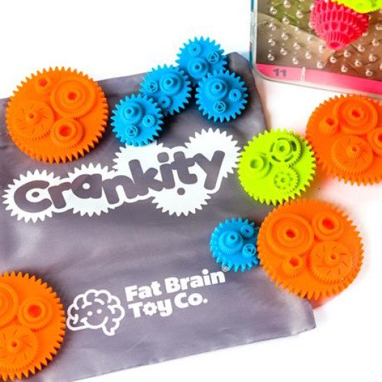 Гра-головоломка Crankity Різнокольорові шестерні, Fat Brain Toys Гра-головоломка Crankity Різнокольорові шестерні, Fat Brain Toys