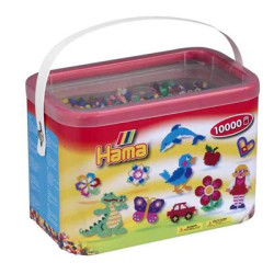 Термомозаїка. Набір кольорових намистин MIDI 5+, 10000 шт, 22 кольора, Hama