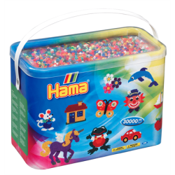 Термомозаїка. Набір кольорових намистин MIDI 5+, 30000 шт, 50 кольорів, Hama
