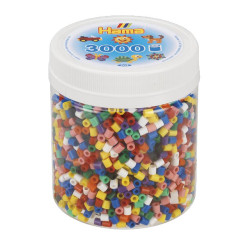 Термомозаїка. Набір кольорових намистин MIDI 5+, 3000шт в тубі, 10 кольорів, Hama