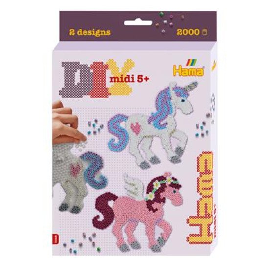 Термомозаїка Великий набір Казкові коні Midi 5+, HAMA Термомозаїка Великий набір Казкові коні Midi 5+, HAMA