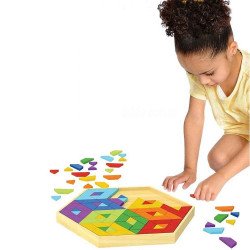 Дерев'яна іграшка-головоломка "Mosaic Puzzle", Hape Дерев'яна іграшка-головоломка "Mosaic Puzzle", Hape