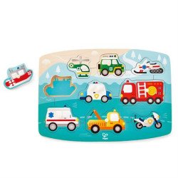 Дерев'яна рамка-вкладиш Спеціальний транспорт, Hape