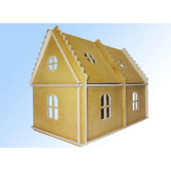 Дерев'яний ляльковий будиночок 2-х поверховий для лол, HEGA