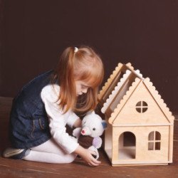 Дерев'яний ляльковий будиночок 2-х поверховий для лол, HEGA