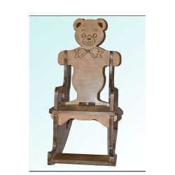 Крісло-гойдалка Медведик дерев'яний вінтаж, HEGA