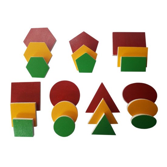 Набір дидактичного матеріалу Основні геометричні фігури з посібником, HEGA