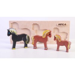 Набір рамка-вкладиш Коні, HEGA Набір рамка-вкладиш Коні, HEGA