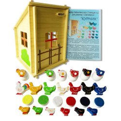 Набір Монтессорі Станція №2 для рахунку і сортування Курник, HEGA