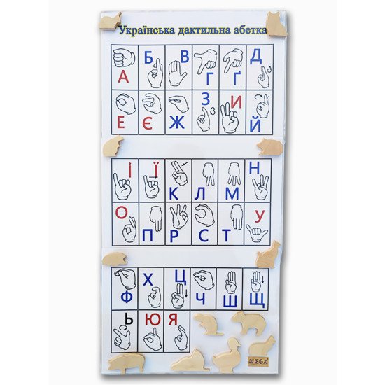 Українська Дактильна Абетка HEGA комбінована з елементами гри, HEGA Українська Дактильна Абетка HEGA комбінована з елементами гри, HEGA