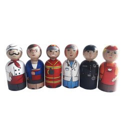 Набір ляльок Професії,  HEGA Набір ляльок Професії,  HEGA