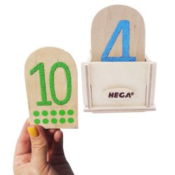 Сенсорний набір Цифри та Крапки за методикою Монтессорі №1, HEGA Сенсорний набір Цифри та Крапки за методикою Монтессорі №1, HEGA