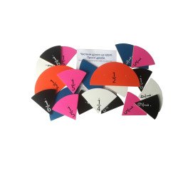 Набір Частини цілого на крузі. Прості дроби (на магнітах) з посібником, Hega