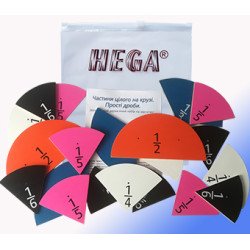 Набір Частини цілого на крузі. Прості дроби (на магнітах) з посібником, Hega Набір Частини цілого на крузі. Прості дроби (на магнітах) з посібником, Hega