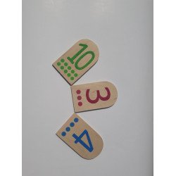 Сенсорний набір Цифри та Крапки за методикою Монтессорі №1, HEGA Сенсорний набір Цифри та Крапки за методикою Монтессорі №1, HEGA