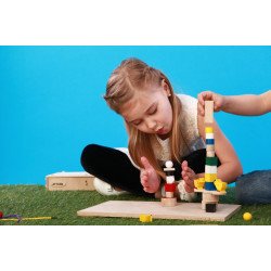 Набір Монтессорі 3 ускладнений ігровий розвиваючий кольоровий в коробці 46 елементів, ТМ HEGA