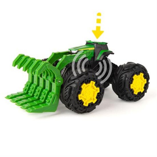 Машинка Трактор Monster Treads з ковшем і великими колесами, John Deere Kids