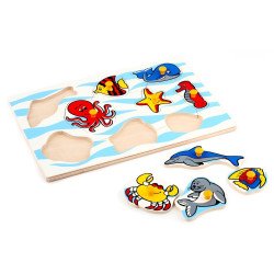 Рамки и вкладыши. Морские животные, LAM Toys