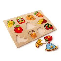 Рамки и вкладыши. Фрукты, овощи. Завтрак, LAM Toys Рамки и вкладыши. Фрукты, овощи. Завтрак, LAM Toys