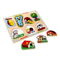 Рамки и вкладыши. Кто где живет, LAM Toys