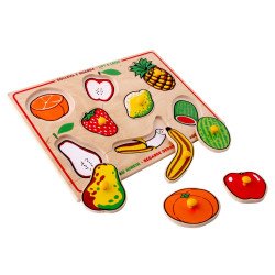 Рамки и вкладыши. Фрукты в разрезе, LAM Toys Рамки и вкладыши. Фрукты в разрезе, LAM Toys