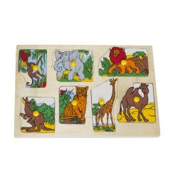 Рамки и вкладыши. Экзотические животные, LAM Toys