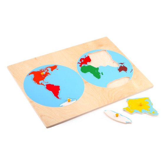 Рамки и вкладыши. Карта континентов, LAM Toys