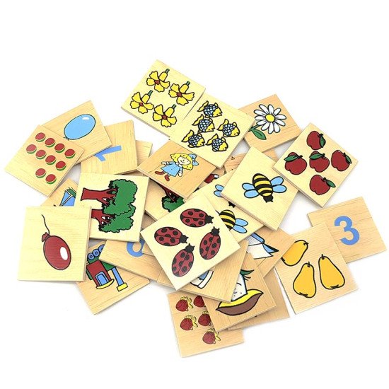 Комплект карток "Слова і цифри", (60 деталей),  Lam Toys 