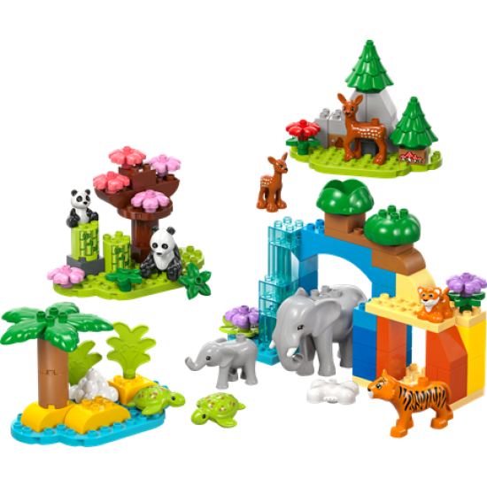 Конструктор DUPLO Town Сімейства диких тварин 3-в-1, 92 дет., LEGO