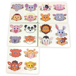 Рамка - вкладиш: Веселі мордочки - дорожній варіант, ТМ "Ань-Янь" Рамка - вкладиш: Веселі мордочки - дорожній варіант, ТМ "Ань-Янь"