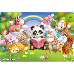 Рамка-вкладиш: Зоопазл "Звірі на лісовій галявині", ТМ "Ань-Янь"