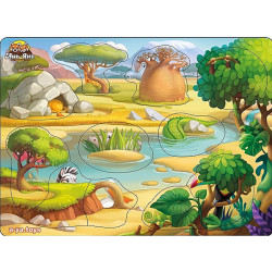 Рамка - вкладиш "Двошаровий сортер "А де ж звірі?", ТМ "Ань-Янь"