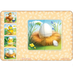 Чотиришаровий пазл "Етапи розвитку курочки", ТМ "Ань-Янь" Чотиришаровий пазл "Етапи розвитку курочки", ТМ "Ань-Янь"