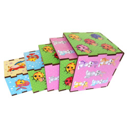 Кубики-пірамідки "Тварини", ТМ "Ань-Янь"