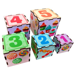 Кубики-пірамідки "Солодощі", ТМ "Ань-Янь"