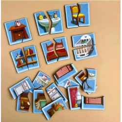 Дерев'яний пазл "Половинки. Меблі", ТМ "UBBEES"