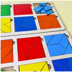 Дерев'яні квадрати нікітіна 3 рівня, ТМ "UBBEES"