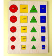 Рамка-вкладиш геометричні фігури "Розміри", ТМ "Ань-Янь"