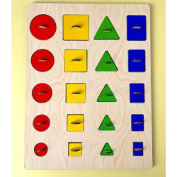 Рамка-вкладиш геометричні фігури "Розміри", ТМ "Ань-Янь"