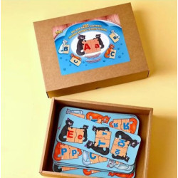 Навчальна гра "Котики з літерами: знайди велику та маленьку літери". ТМ "Ань-Янь"